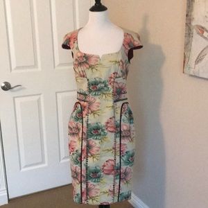 Byron Lars floral print dress 8p